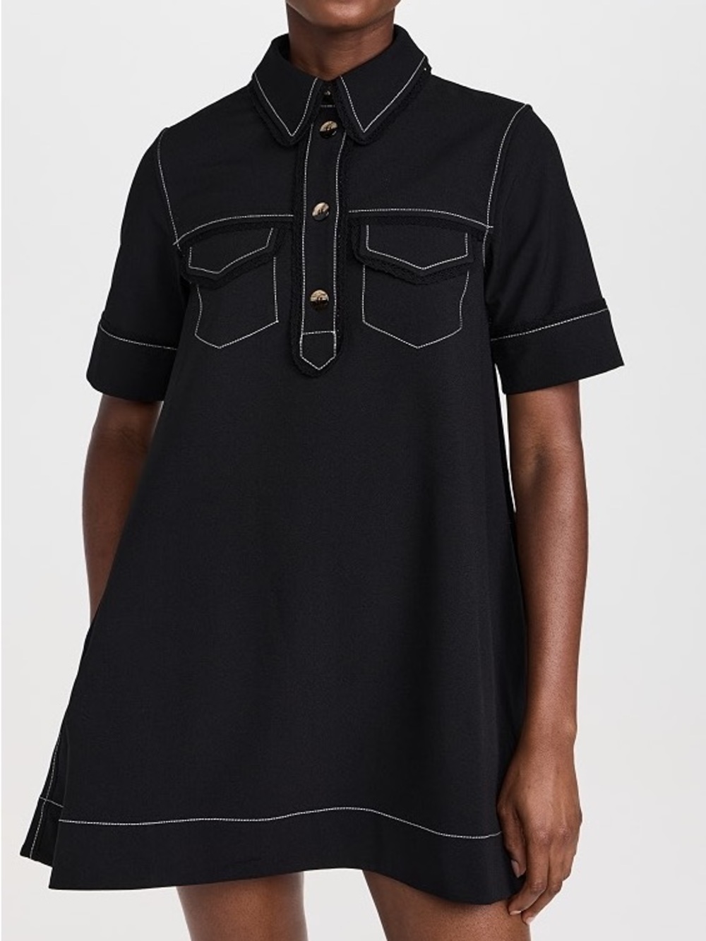 GANNI Crepe Sable Mini Dress